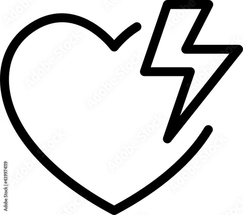 heart injury minimal line icon