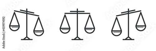 Scales of Justice Icons or Pictogram.