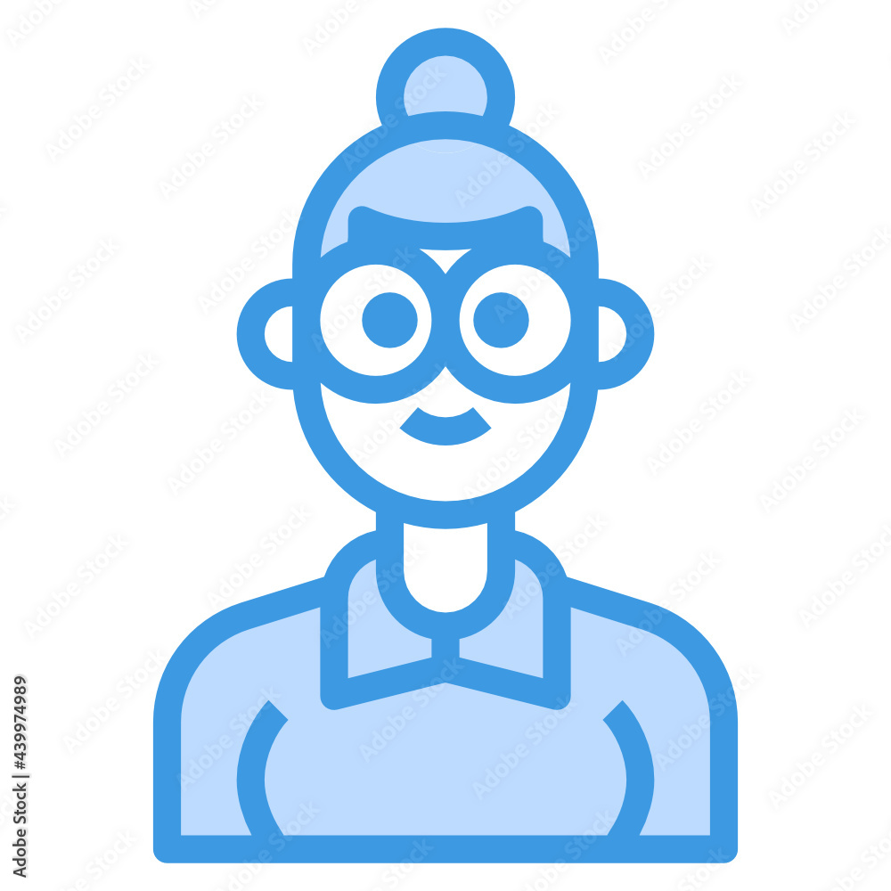 Avatar blue outline icon Avatar blue outline icon