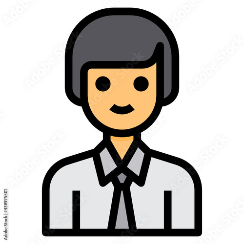 Avatar filled outline icon