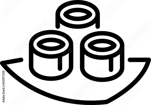 maki sushi minimal line icon