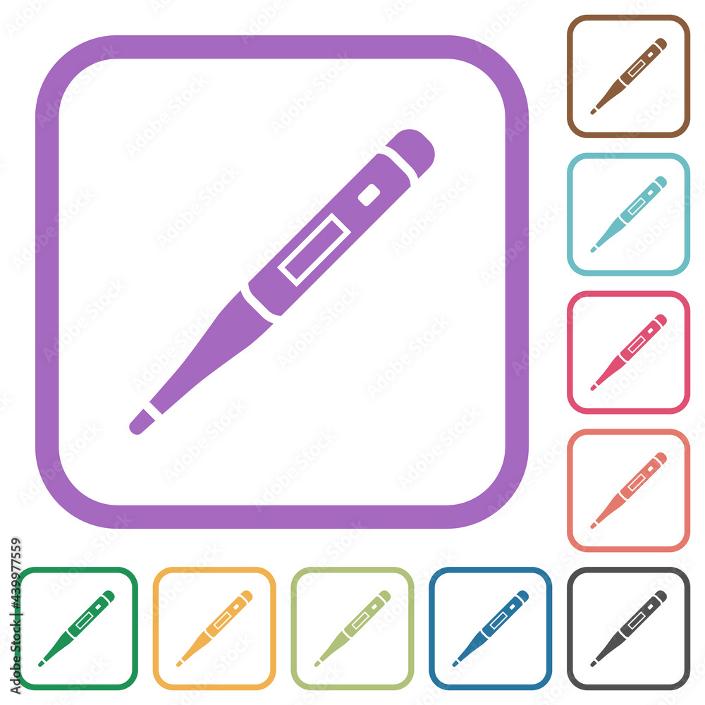 Digital thermometer simple icons Digital thermometer simple icons
