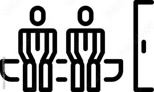 waiting queue minimal line icon