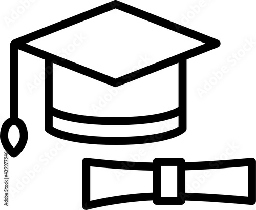 degree minimal line icon
