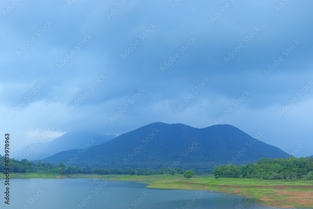 lake and mountains image