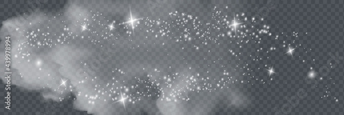 Snow and wind on a transparent background. White gradient decorative element.vector illustration. winter and snow with fog. wind and fog.