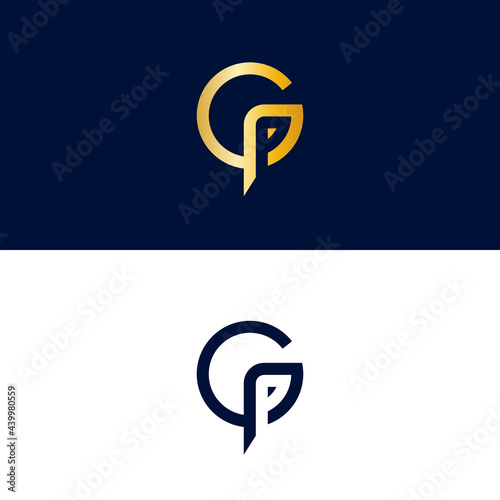 GP letter logo design vector template, gp logo, pg letter logo