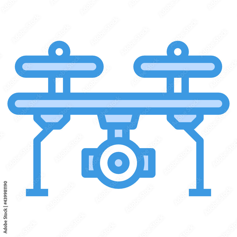 Drone blue outline icon