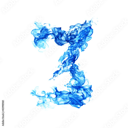 Fire blue number 3