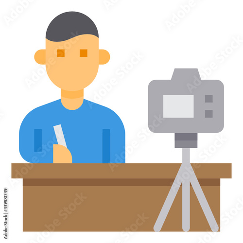 Streaming flat icon