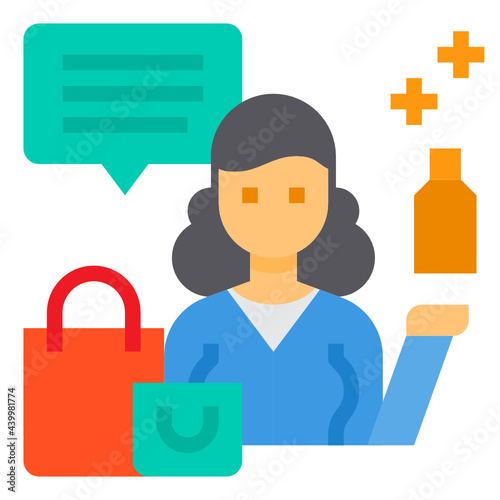 Vlogger flat icon
