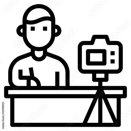 Streaming outline icon