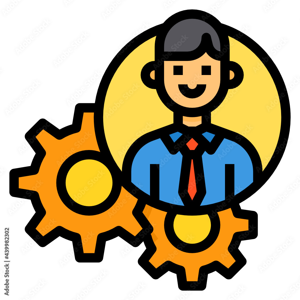 Manager filled outline icon