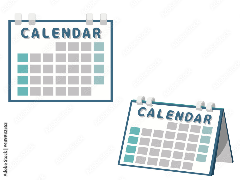 カレンダー イラスト素材 Stock Vector Adobe Stock