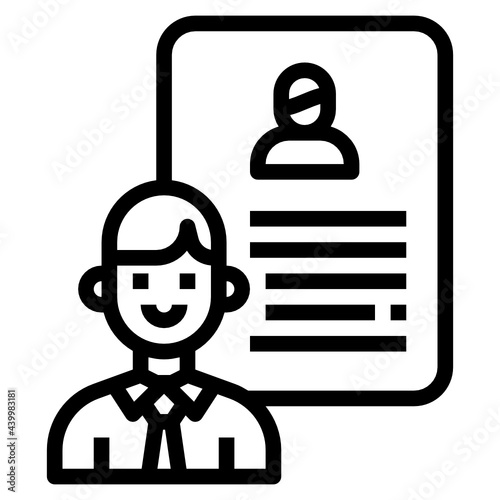 Resume outline icon