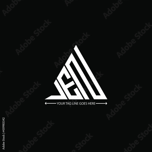 J E N letter logo creative design. J E N unique design