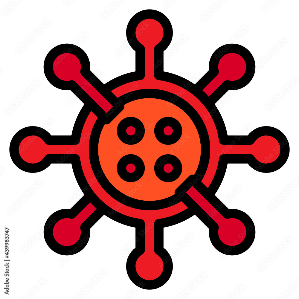 Coronavirus filled outline icon Coronavirus filled outline icon