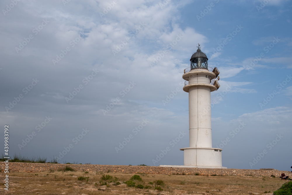 Cap de Barberia lighthouse on the Island of Formentera in Spain