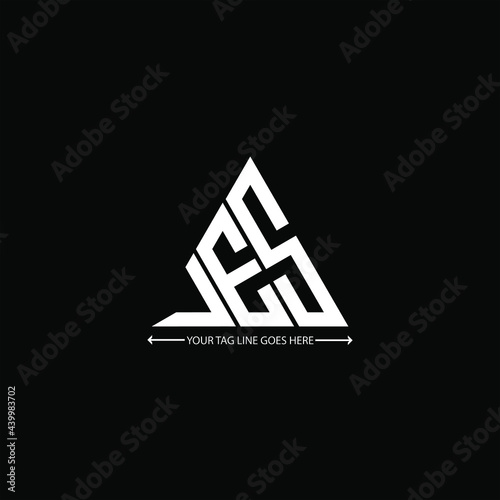 J E S letter logo creative design. J E S unique design photo