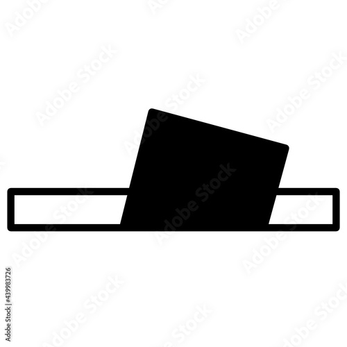 Glyph Flip flops Icon