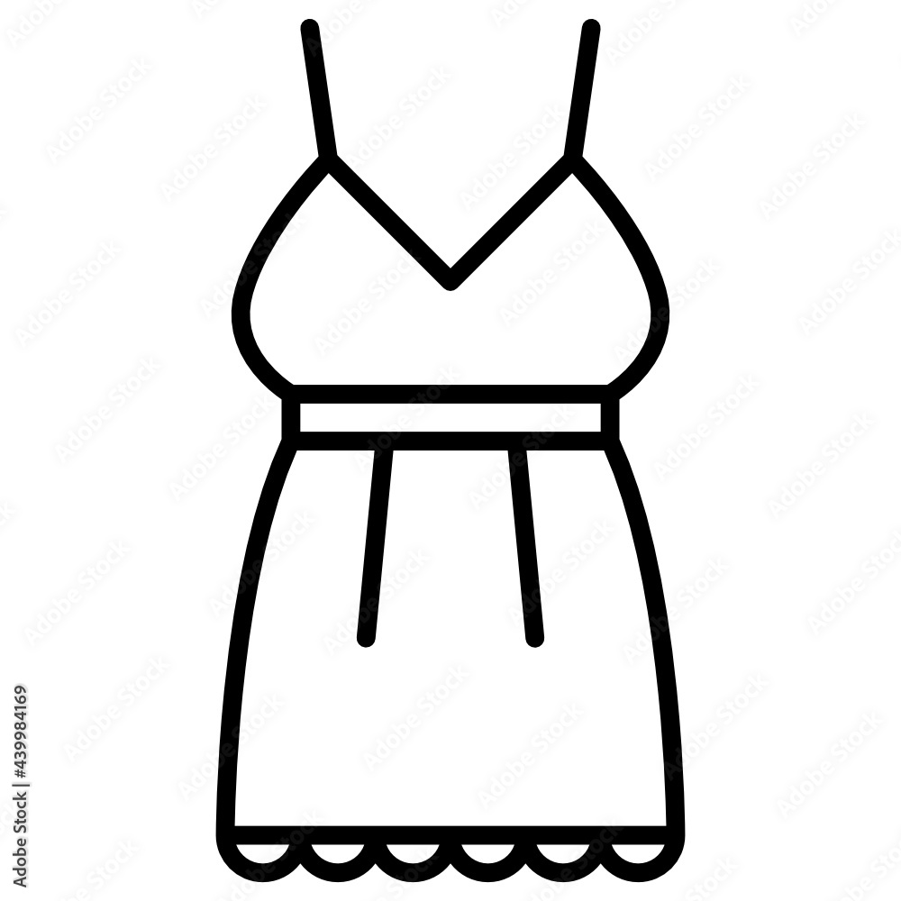 Outline Nightgown Icon