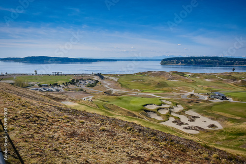 Chambers Bay Golf Course on shores of Puget Sound, Tacoma, Washington. Home of the US Open in 2015.
A municipal course owned by Pierce County photo