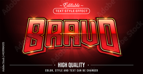 Editable text style effect - Bravo text style theme.