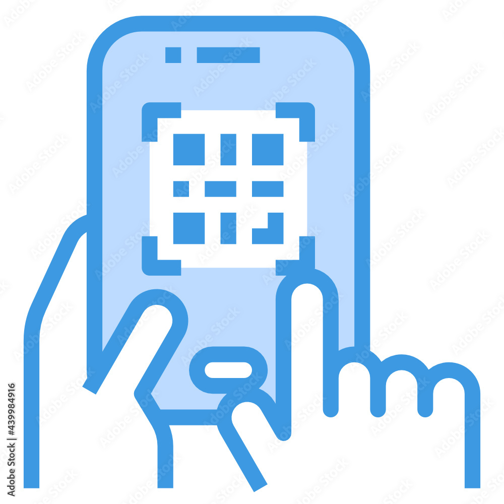 Qr Code blue outline icon Qr Code blue outline icon