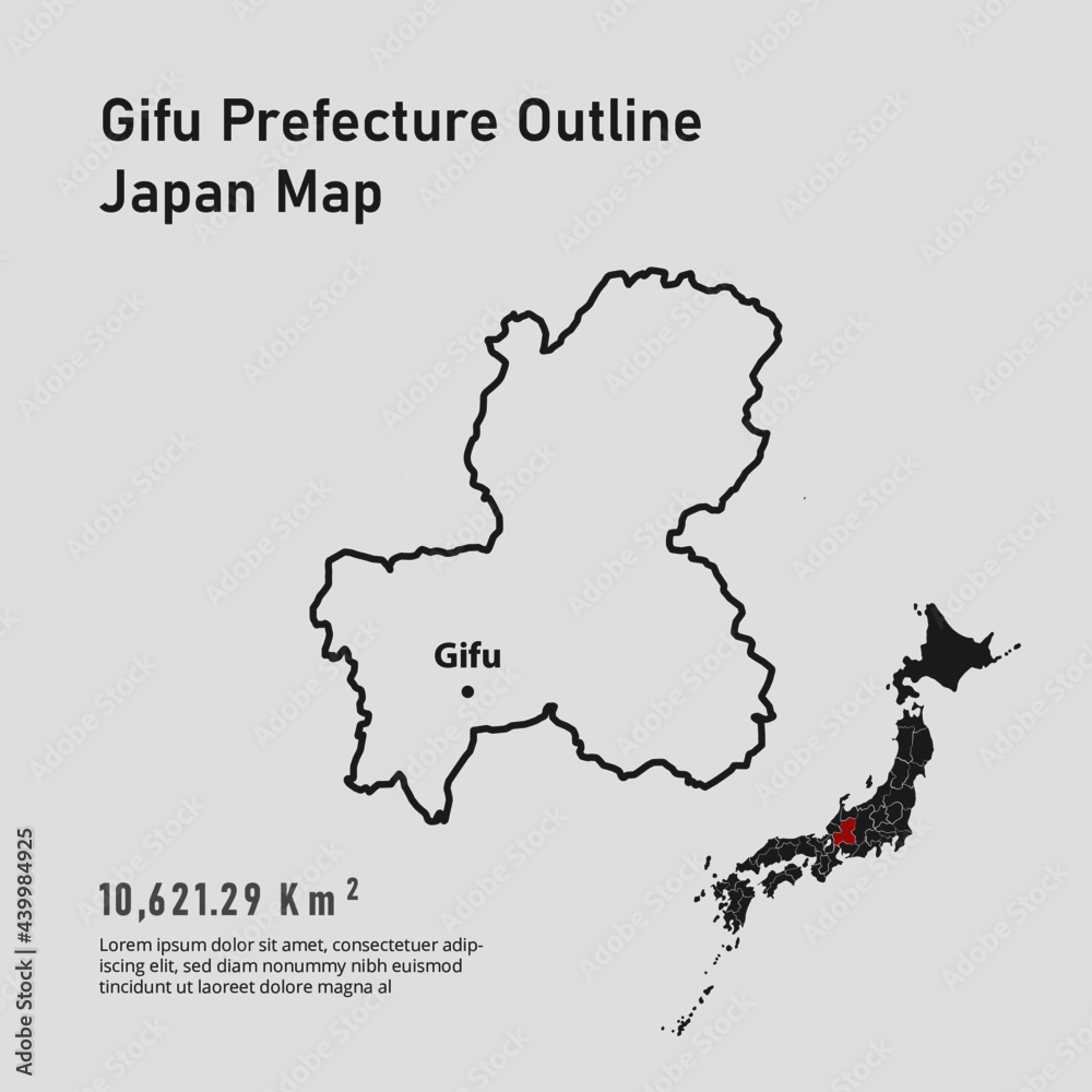 Gifu Prefecture Outline of Japan Map