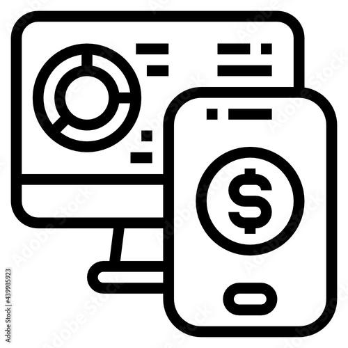 Statistics outline icon