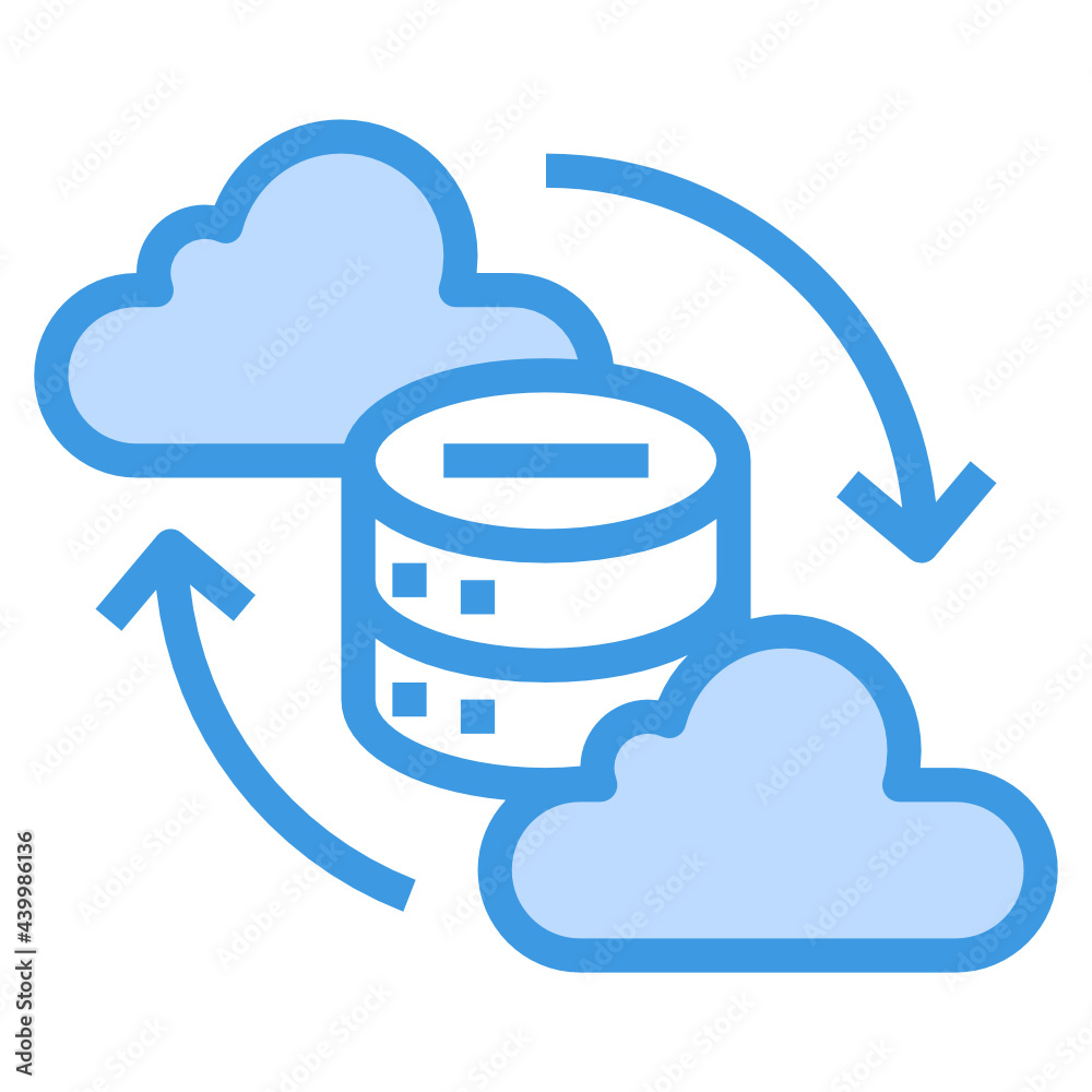 Data Center blue outline icon Data Center blue outline icon