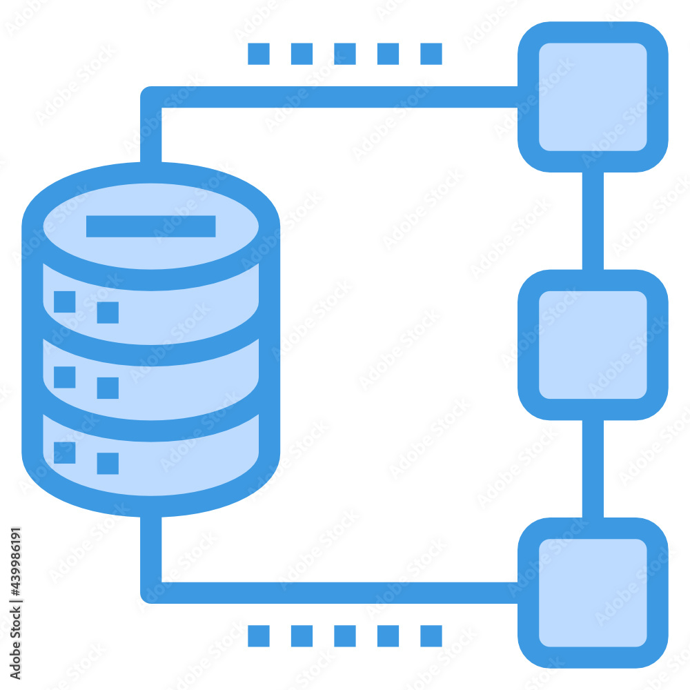 Network blue outline icon