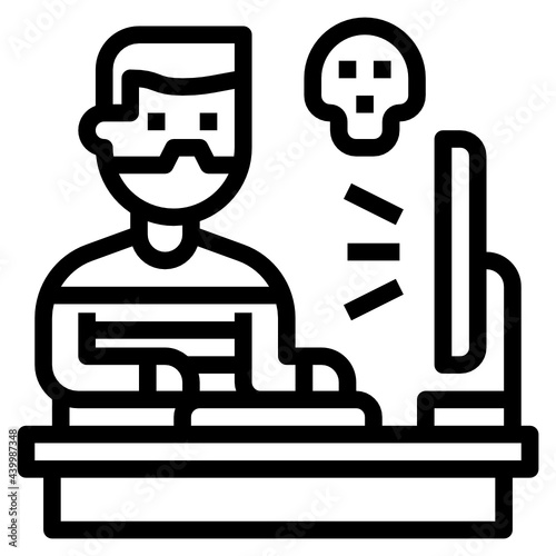 Hacker outline icon