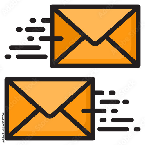 messaging color line style icon