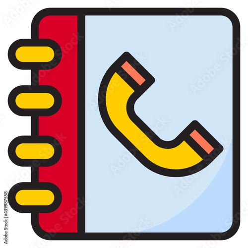 phonebook color line style icon