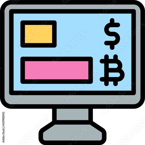 Chart icon, Cryptocurrency related vector