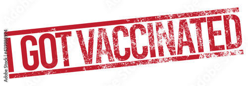 I Got Vaccinated. Vector Red Stamp.