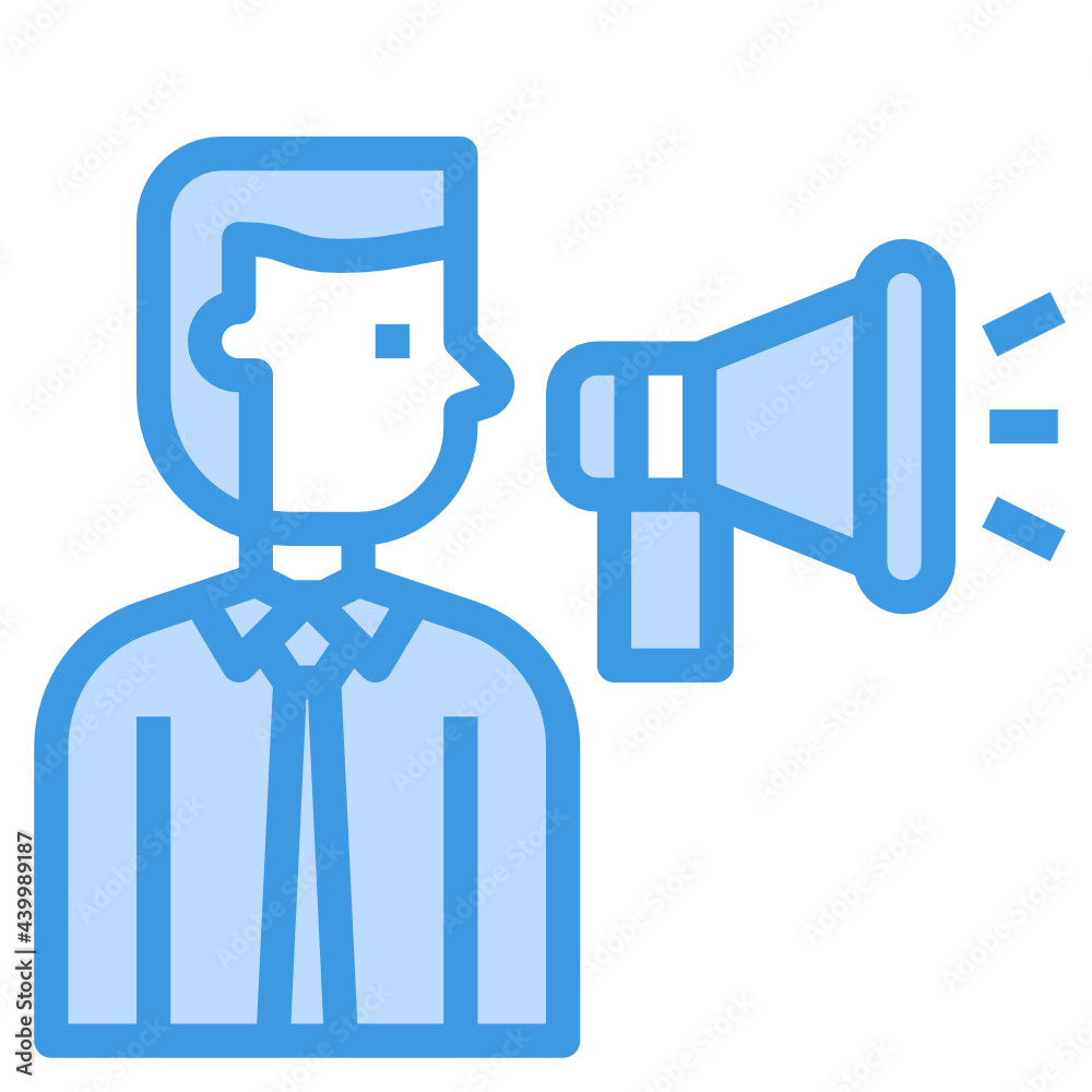 Advertisement blue outline icon Advertisement blue outline icon