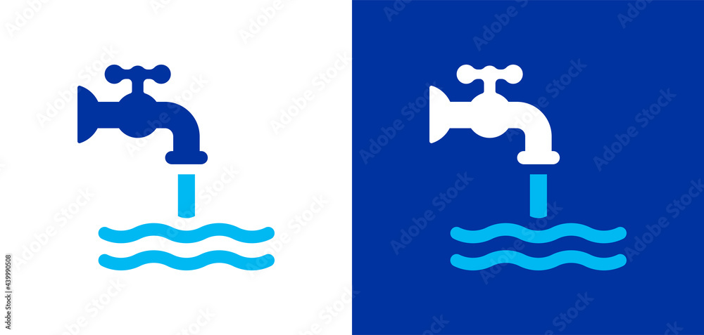 Open water tap icon vector illustration. Open water tap icon vector illustration.