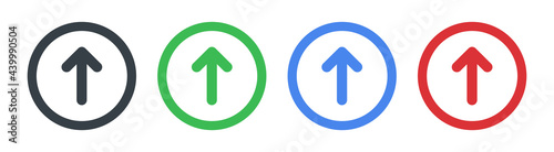 Arrow up icon. Colorful arrow symbols. Vector illustration