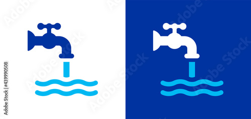 Open water tap icon vector illustration.