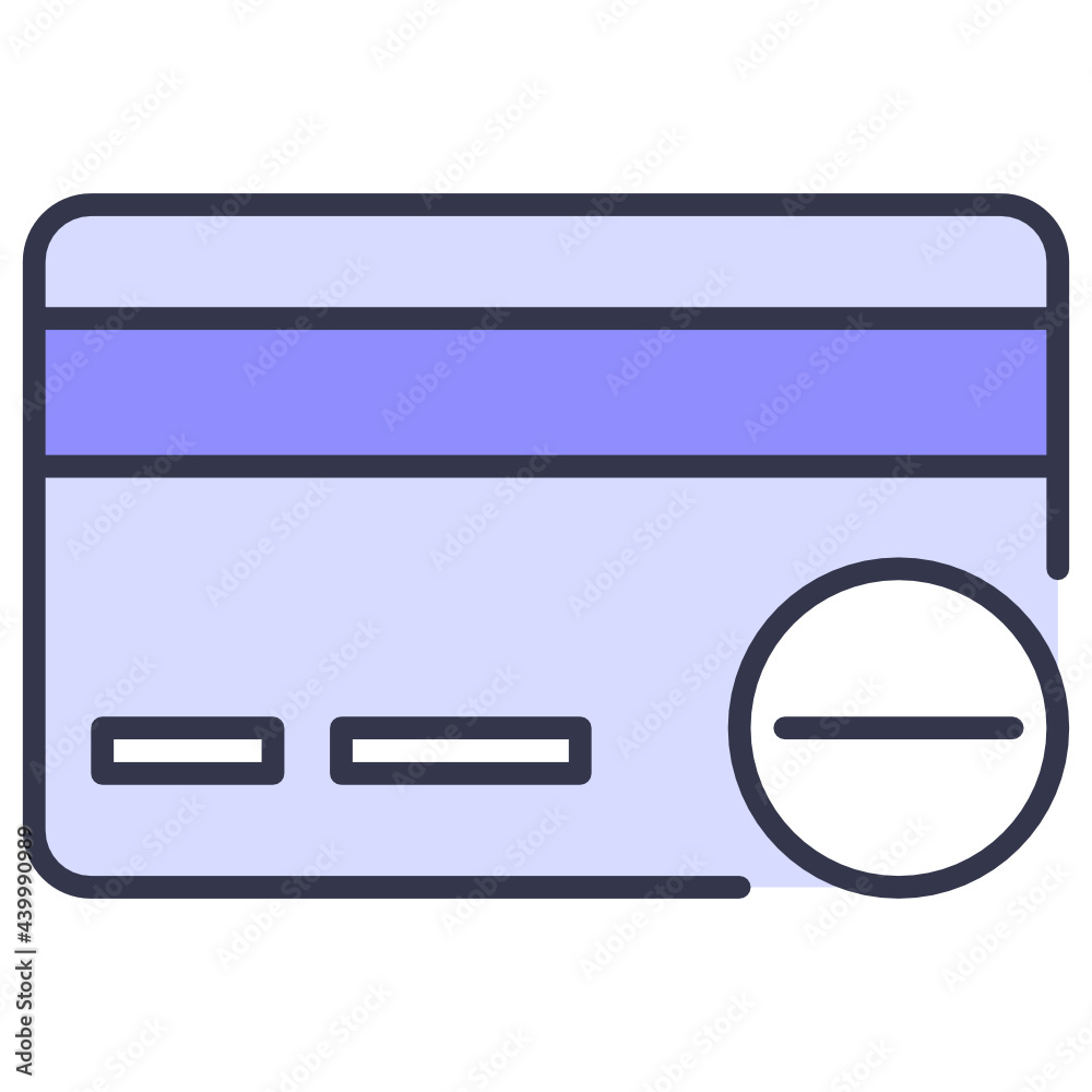 Filled outline credit card icon Filled outline credit card icon