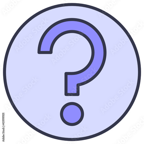 Filled outline help icon