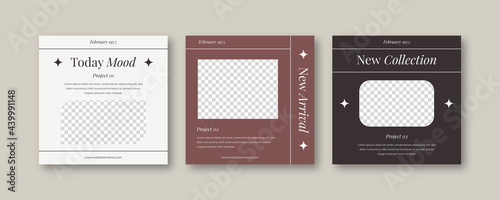Minimalist social media post template. Fashion social media post template	

