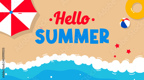 Summer day background illustration vector art