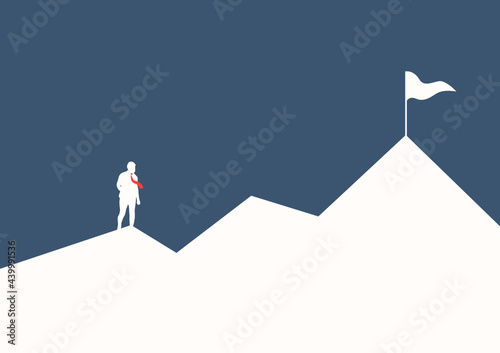 walk towards the goal  Business vector..