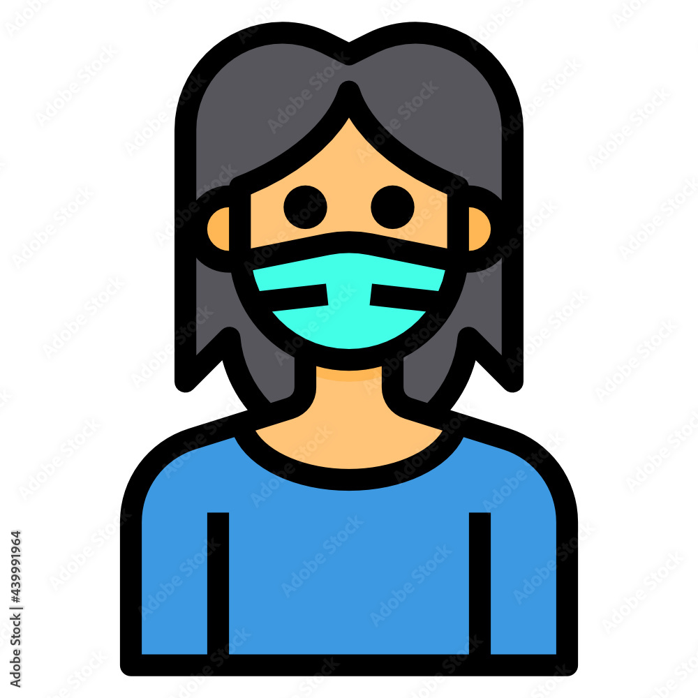 Avatar filled outline icon