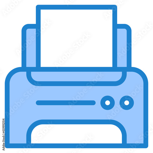 printer blue style icon