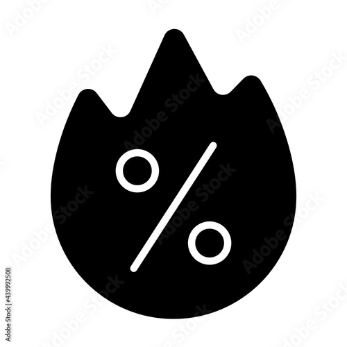 Glyph hot deal icon