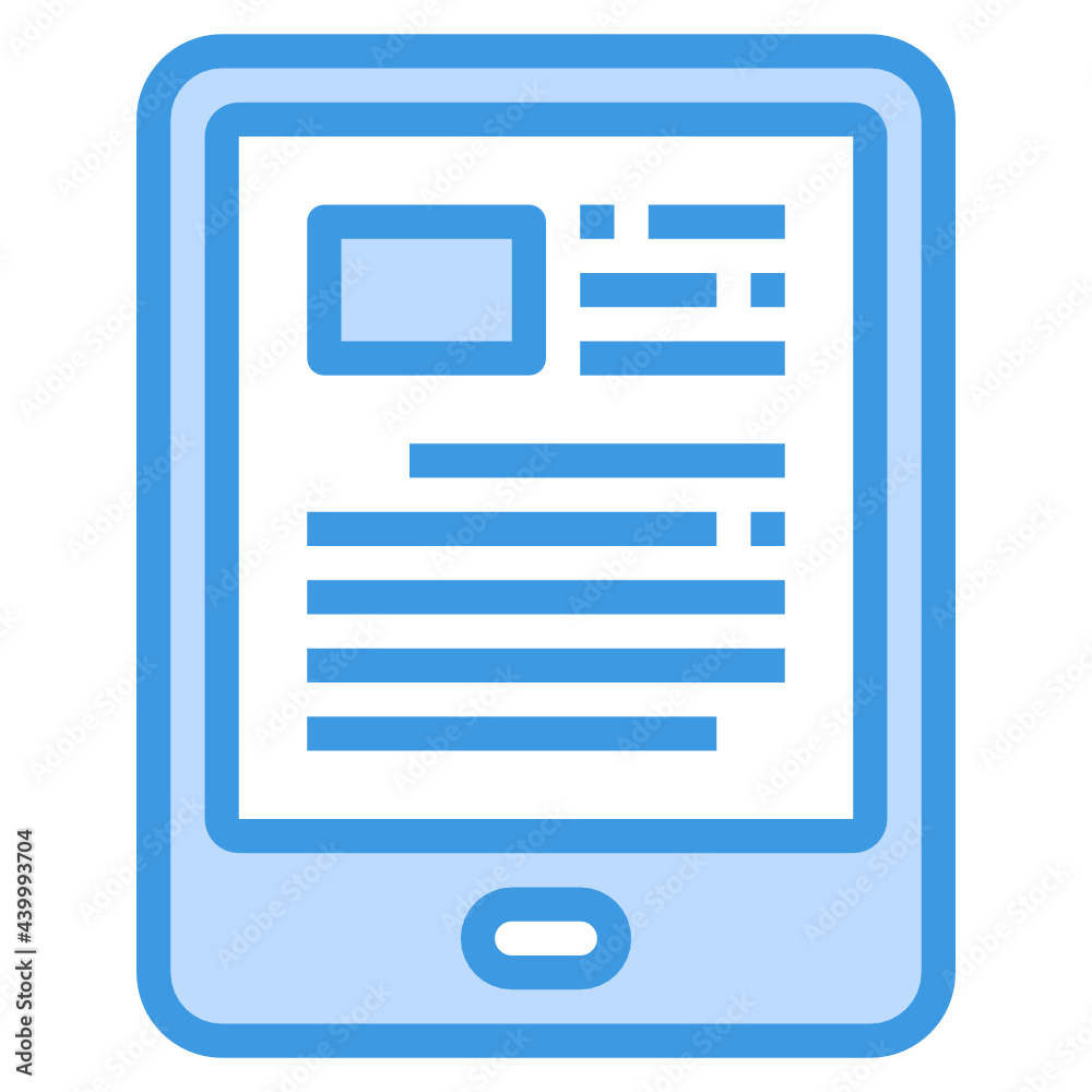Ebook blue outline icon